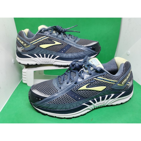 Brooks Dyad 7 Womens Siz 9.5 2E Running Shoes Dark Gray Yellow Athletic Sneakers - Picture 2 of 16